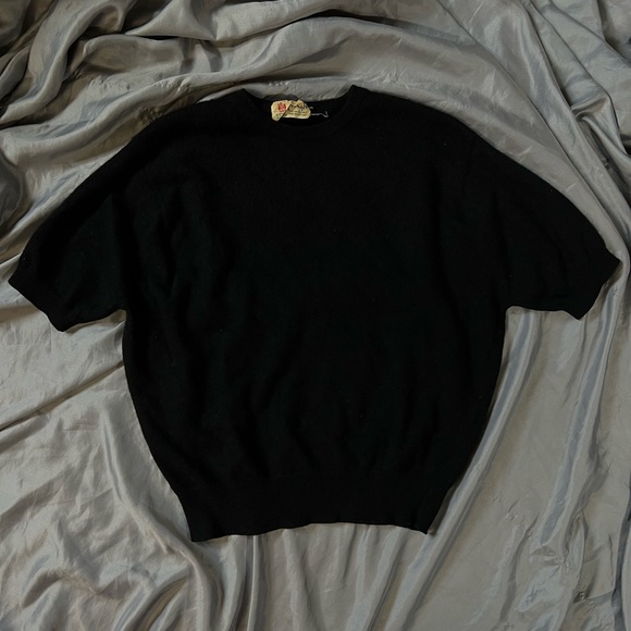 PRINGLE OF SCOTLAND BLACK KNITTED MADE OF PURE CASHMERE WOMENS SWEATER PULLOVER - Picture 1 of 4